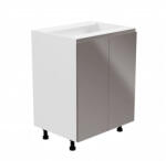 Tempo Alsószekrény, Fehér/Szürke Extra Magasfényű, Aurora D602F