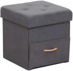 TEMPO KONDELA Puff, Szürke, Sulot Typ 1