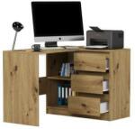 Mobene Modern sarok számítógépasztal N4 - kézműves tölgy