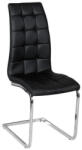 TEMPO KONDELA Étkezőszék, Textilbőr Fekete/Króm, Dulcia - fizz