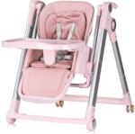 Chipolino Super Chef 2 az 1-ben etetőszék rózsaszín színben, marshmallow habszivaccsal