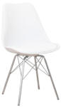 TEMPO KONDELA Szék, Fehér/Króm, Tamora