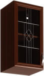Tempo Felső Szekrény Üveggel, Balos, Dió Milano, Sicilia G40S