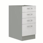 Tempo Alsó Szekrény, Fehér Magas Fényű Fehér, Prado 40 D 4S