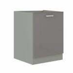 Tempo Alsó Szekrény, Szürke/Szürke Extra Magasfényű, Prado 60 D 1F Zb