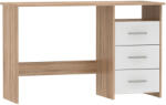 TEMPO KONDELA Számítógépasztal, Sonoma Tölgyfa/Fehér, Laristote New - fizz
