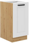 Tempo Alsó Szekrény, Fehér/Artisan Tölgy, Lula 40D 1F BB
