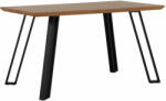 TEMPO KONDELA ÉtKerekezőasztal, Tölgy/FeKerekete, 140x83 cm, Pedal