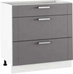 Tempo Alsó Szekrény, Sötétszürke/Fehér, Julia Typ 61