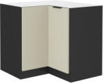 Tempo Alsó Sarokszekrény, Kasmír/Fekete, Araka 90x90 Dn 2F BB