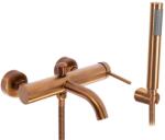 Rea Spot Copper Brush kádtöltő csaptelep zuhanyszettel, szálcsiszolt réz REA-B2084 (REA-B2084)