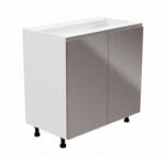 Tempo Alsószekrény, Fehér/Szürke Extra Magasfényű, Aurora D80