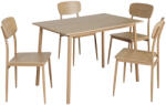 TEMPO KONDELA Étkezőgarnitúra 1+4, Természetes Tölgy, Lamir - fizz