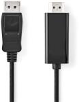 Nedis CCGL37100BK30 Displayport dugó - HDMI dugó kábel 1080p, 3m (CCGL37100BK30)