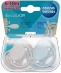 Canpol babies Canpol babies, Nude, suzeta din silicon, simetrica, albastru, 6-18 luni, 2 buc