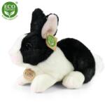 Rappa Iepure de pluș culcat alb negru 23 cm ECO-FRIENDLY (RP450134)