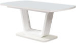 TEMPO KONDELA Kerekihúzható ÉtKerekezőasztal, Fényes Fehér, 160-200x90 cm, Olav