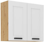 Tempo Felső Szekrény, Fehér/Artisan Tölgy, Lula 80 G-72 2 F