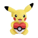 Pokémon plüssfigura - Pikachu pokélabda szívvel, 20 cm (97793)