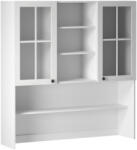 Tempo Felsőszekrény Üveggel K120, Fehér/Sosna Andersen, Provance