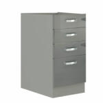 Tempo Alsó Szekrény, Szürke/Szürke Extra Magasfényű, Prado 40 D 4S