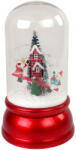 LEAN TOYS Karácsonyi Kupola Dekoráció Hó Mikulás Piros