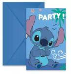 Procos Stitch: Invitație de petrecere cu plic - set de 6 bucăți (96917)