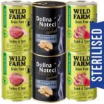  Wild Farm WILD FARM Premium Grain Free + Dolina Noteci - gabonamentes táplálék ivartalanított macskáknak, 6 x 400 g
