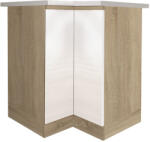 Tempo Alsó Sarokszekrény, Fehér Magas Fényű HG, Line