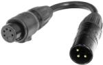 Accu Cable 3-pin M to 5-pin FM IP65 Egyenes - Egyenes Kábel DMX fényekhez (1621000160)
