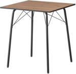 TEMPO KONDELA ÉtKerekezőasztal, Artisan Tölgy/FeKerekete, 70x70x75 cm, NalaKerek Typ 1