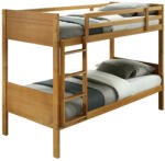 TEMPO KONDELA Emeleteságy, Masszív Fa, Tölgy, Makira - fizz