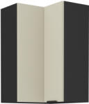 Tempo Felső Sarokszekrény Kasmír/Fekete, Araka 60x60 GN-90 2F