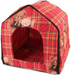  Szobai Macska/Kutyaház Piros, Maci Mintás