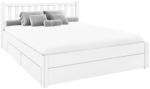 TEMPO KONDELA Franciaágy Tárhellyel, 160x200, Fehér, Lusy