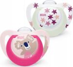 Nuk Star Night&Day szilikon játszó- és altatócumi 18-36 hó 2 db (lány) (10177179) (10177179)