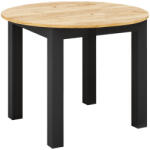 TEMPO KONDELA Kerekihúzható ÉtKerekezőasztal, Arany Craft Tölgy/FeKerekete, 103-142x76 cm, Harry