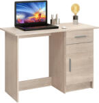 TEMPO KONDELA Univerzális PC Asztal, Sonoma Tölgy, Siriss New - fizz