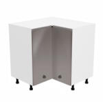 Tempo Alsó Sarokszekrény, Fehér/Szürke Extra Magasfényű, Aurora D90N