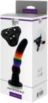 DreamToys Colorful Love - dildo cu ham - colorat - silicon (8719632679271) Dildo