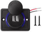  Kettős USB töltőaljzat 3.1A - vízálló - 12-24V