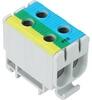 Tracon Főáramköri leágazó kapocs, sínre szerelhető, kék-zöld-sárga 6-50mm2 160A FLEAL-50/2KZS Tracon (AL-50/2KZS)