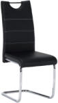 TEMPO KONDELA Étkezőszék, Fekete/Világos Varrás, Abira New - fizz