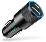  Szivargyújtós USB 3.1A + Type-C autós töltő - 15W 12-24V