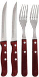 BLAUMANN 2 személyes steak evőeszköz készlet rózsafa színű nyéllel (BL-5012)