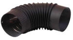  Füstcső könyök fekete fi 150 mm (13674) (PE-7037)