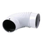  Füstcső könyök fehér fi 120 mm (13663) (PE-3219)