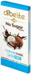 DIBETTE nas kókusz ízűkrémmel töltött étcsokoládé (hozzáadott cukor nélkül) 80g