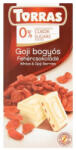 TORRAS glutén-, és cukormentes fehércsokoládé - goji bogyó 75g
