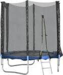 SPORTNOW trambulin létrával és kék biztonsági hálóval 180 CM kék